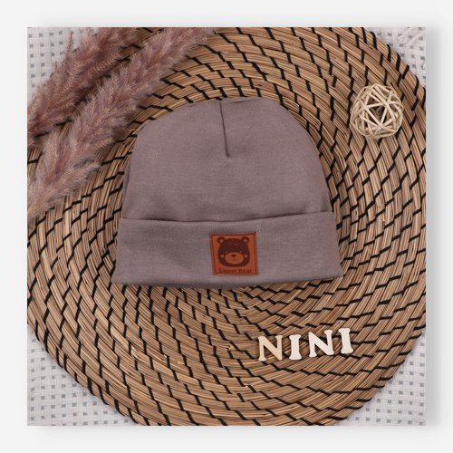 ABN-5547 Gorro para bebé Nini Happy Animals de algodón orgánico - seguro, ecológico, cómodo