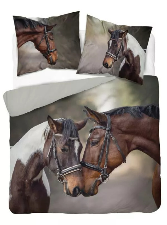 4990 A Ropa de cama de microfibra 3D con motivo de caballo - Detexpol