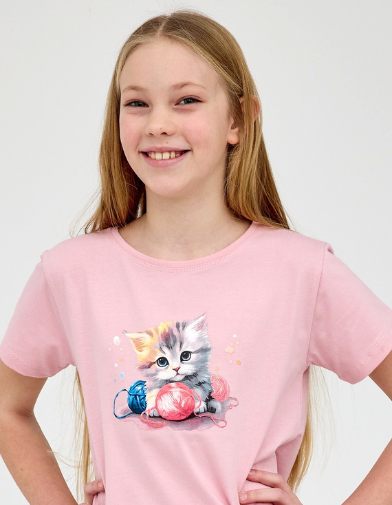 Pijama niña Cornette Kitty algodón manga corta pantalón corto