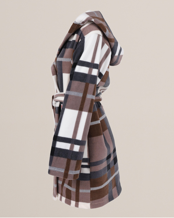 031 Manta albornoz De Lafense - cálido albornoz de vellón para señora Super Cozy, marrón