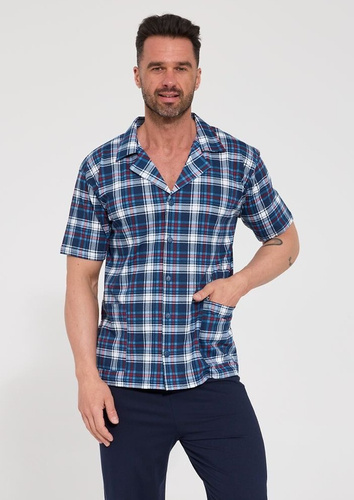 Pijama para hombre Cornette 318/62 de algodón con apertura y manga corta