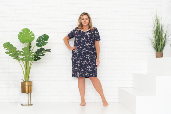 Camisón de manga corta Evita Moda Italiana - estampado