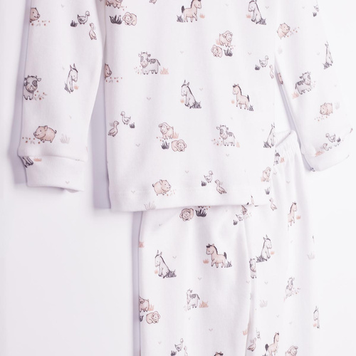 228036 Nicol FARMA Pijama infantil 100% algodón manga larga con animales