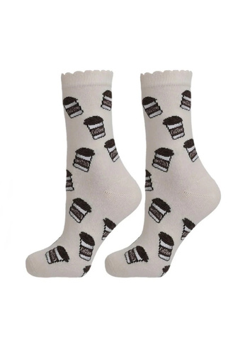 Calcetines de mujer Moraj CSL250-989 de algodón con motivo de café, sin compresión