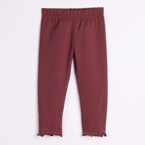 226204 Nicol HANIA Leggings infantiles de algodón color marrón oscuro