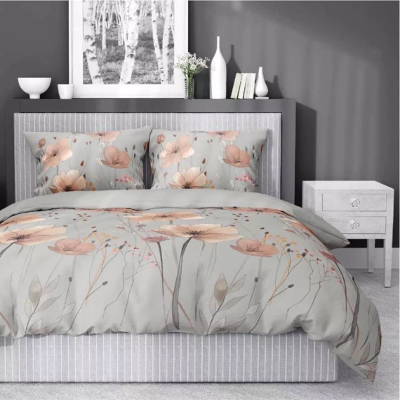 5493 A Detexpol Satin Stories gris | 100% algodón, tejido de raso, cremallera, caja de regalo