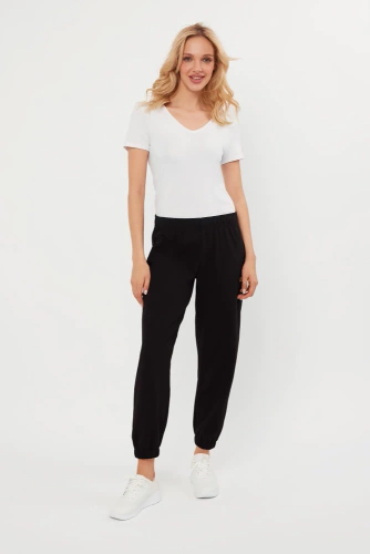 Madri Pantalones Mujer Moda Italiana - negro