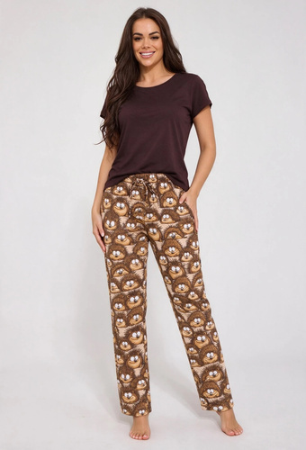 Pantalones de pijama largos para mujer Cornette 690/53 100% algodón