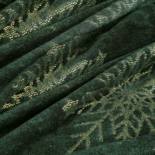 Eurofirany Manta de Navidad verde - colcha de microfibra suave, 240 g/m²