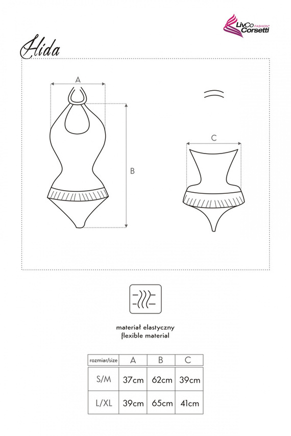 Hida LC 8090 LivCo Corsetti Moda Cuerpo Mujer