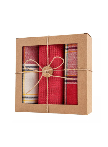 Moraj juego de cocina MRK1500-002 - paños de algodón 3 piezas. en una caja decorativa