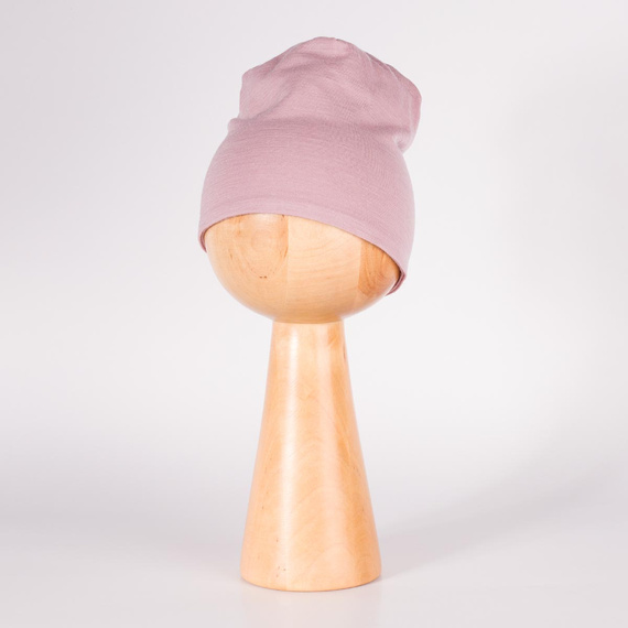 229100 Nicol Gorro Merino 100% lana infantil de doble capa - rosa polvo