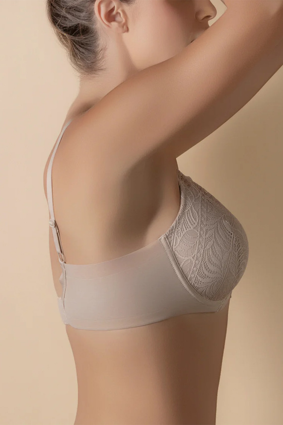 Sujetador Usztywniany Mara Selene con Aros y Encaje tierra-beige