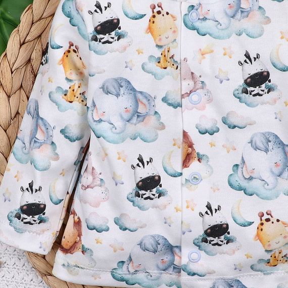 ABN-5610 Caftán para bebé de algodón orgánico Nini's Little Dreamers - botones automáticos sin níquel, seguros y cómodos para el bebé