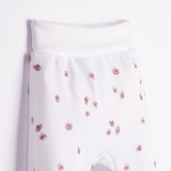 Nicol Hania 226009 Pantalones cortos para bebé 100% algodón Flores Crema