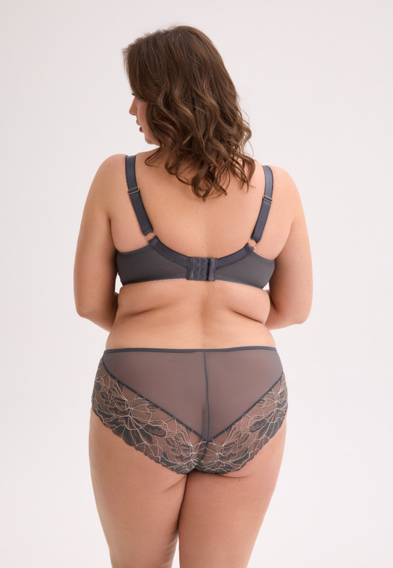 BS 1318 Sujetador Priya Gaia - maxi semiacolchado, rosa grafito, elegante y cómodo