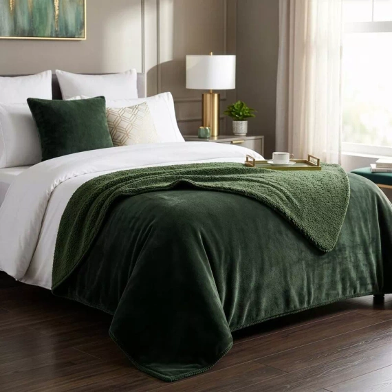 Nórdico decorativo Nina Eurofirany oliva 170x210 suave de piel sintética 240 g/m²