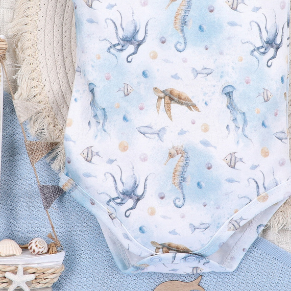 ABN-5447 Body de algodón orgánico Sea Of Joy de Nini - algodón orgánico, manga corta