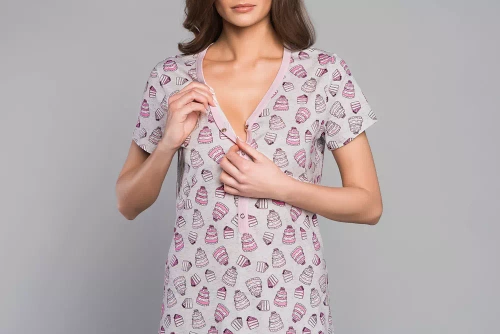 Camisa de manga corta Dolce Ladies Italian Fashion - estampado