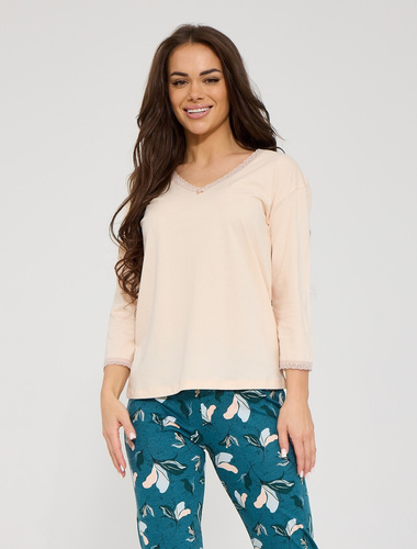 Pijama de mujer Cornette Ester 1107/506 100% algodón manga 3/4 pantalón 7/8