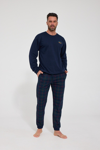 Cornette 939/330 Grand Canion Pijama para Hombre 100% Algodón Azul Marino
