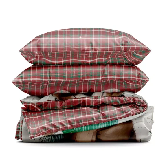 Ropa de cama navideña Cuddle Eurofirany microfibra marrón con cremallera