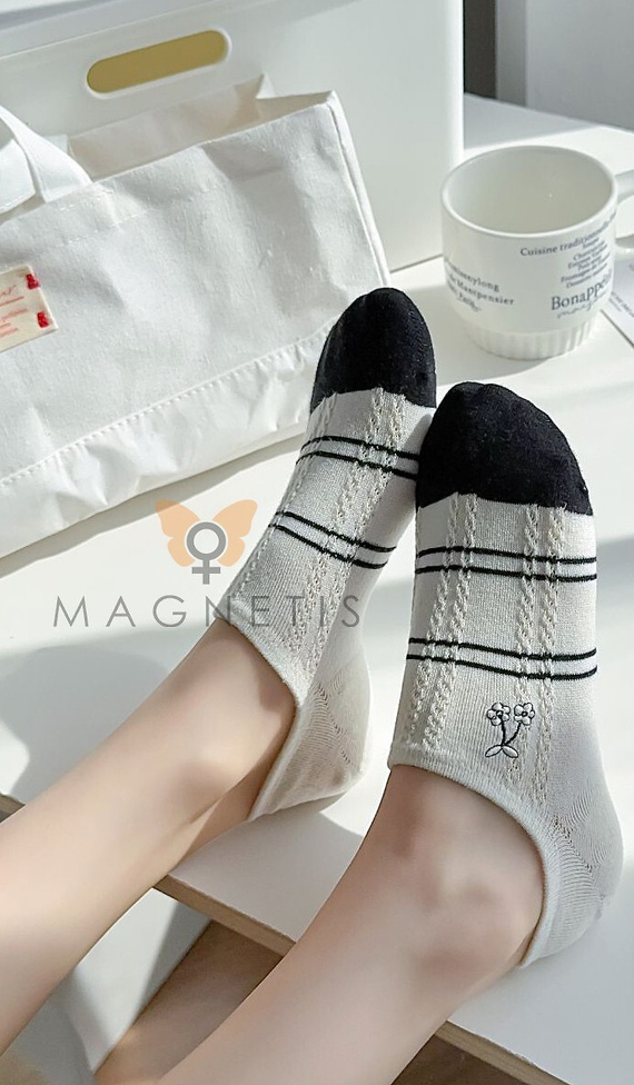 Calcetines invisibles mujer CC-251109 Magnetis – bailarinas de algodón con silicona