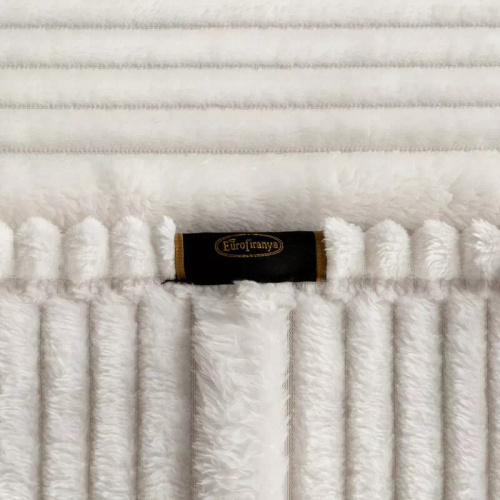 Manta cubrecama Nina 220x200 flano 3D suave Eurofirany 300 GSM blanco