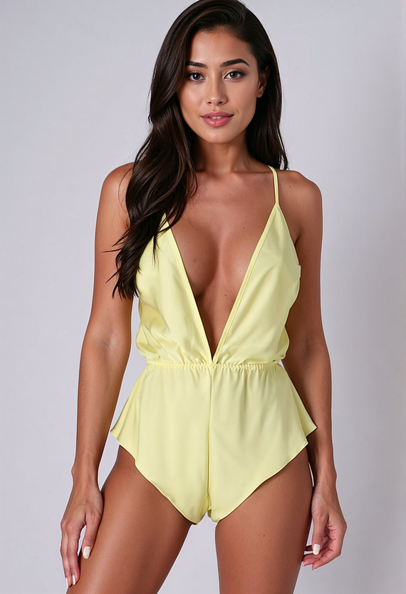 Sensie Body Lemon Passion amarillo - elegante body para mujer