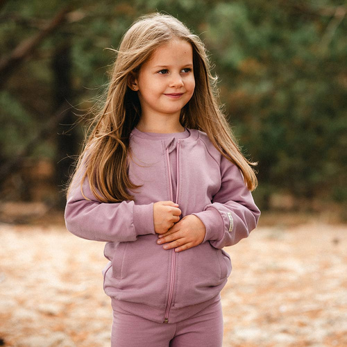 Sudadera bomber Simply Comfy Children's Eevi heather - algodón, ligera, sin capucha