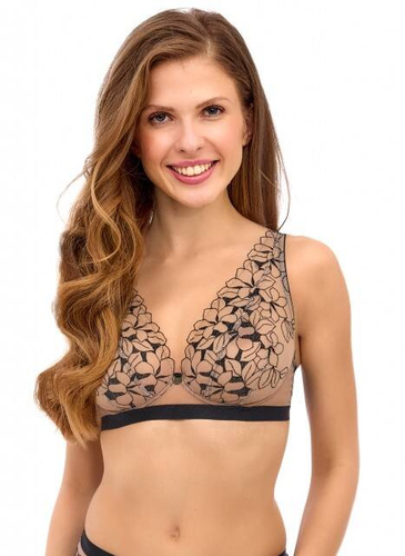 2513 Sujetador bralette suave Lupoline negro beige