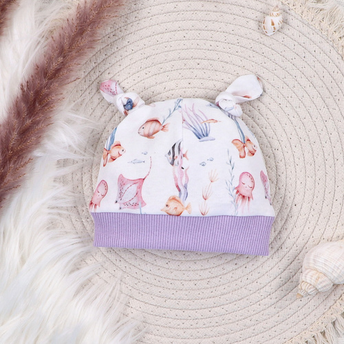 ABN-5490 Gorro para bebé Underwater World Nini - algodón orgánico, suave y transpirable