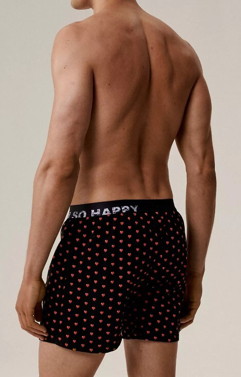 2GMB-011 Calzoncillos bóxer Atlantic para hombre - algodón, estampado corazón, lote de 2