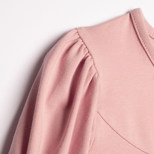 Blusa niña Nicol 220140 rosa algodón elegante con lazo