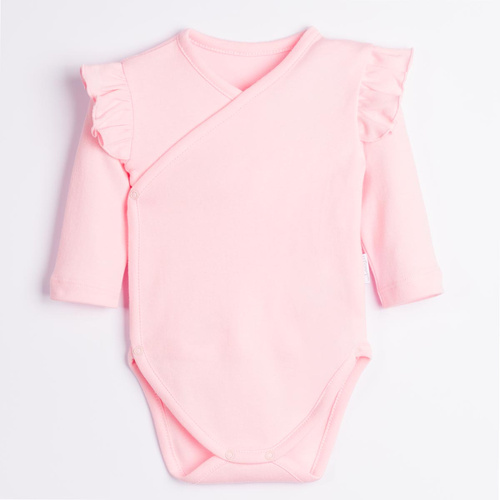 Body cruzado Nicol Tosia 225094 100% algodón rosa manga larga