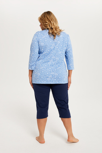 Jomala Pijama de mujer manga 3/4, pantalón 3/4 Moda Italiana