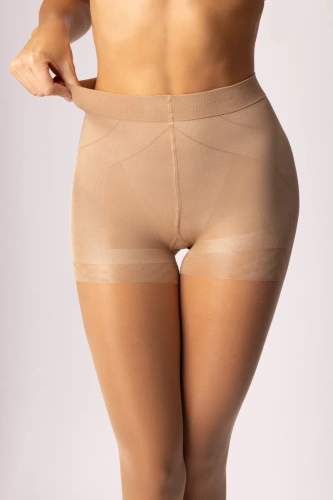 Mallas push up Mujer 15 DEN | Modelado, Transparente, Efecto lifting en la espalda Mona beige