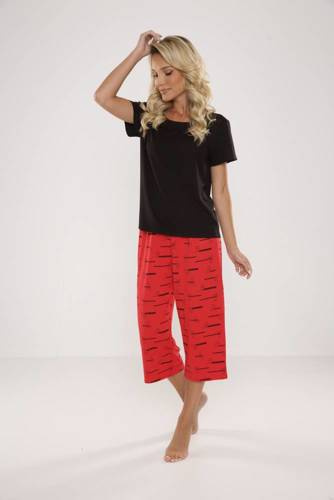 661 Pijama de mujer Cat Love Forex - rojo