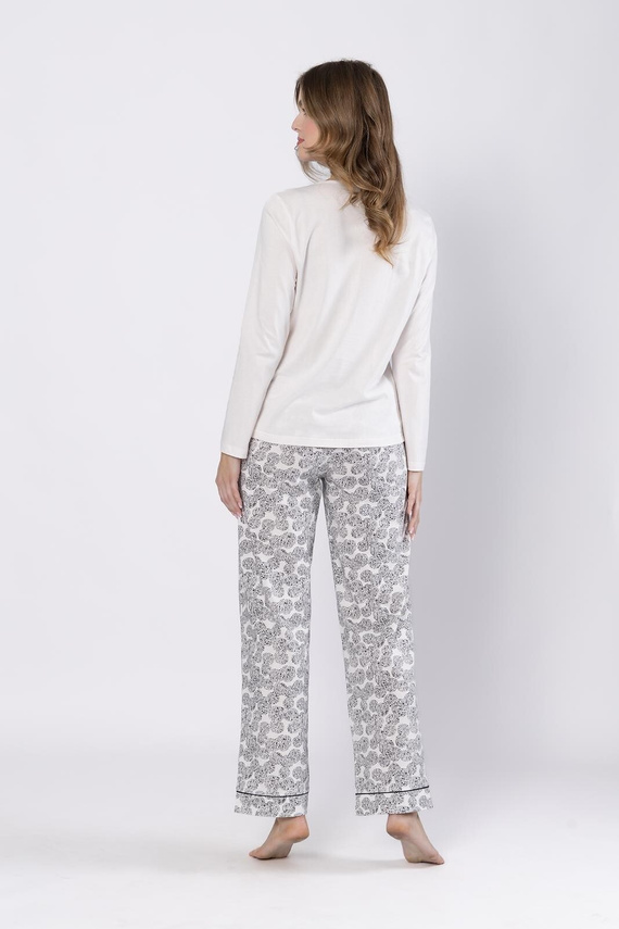 Baśka 1698 Leveza pijama negro - clásico, de dos piezas, cómodo