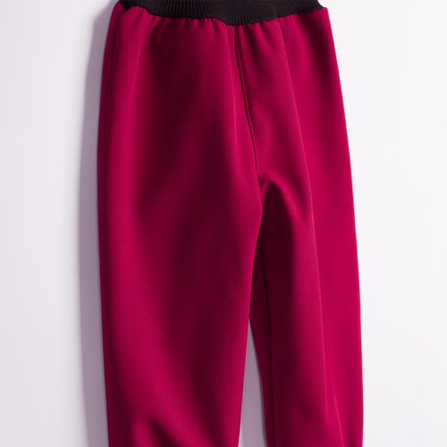 Nicol Pantalones 229051 softshell infantiles con forro polar, cintura alta y puños - burdeos