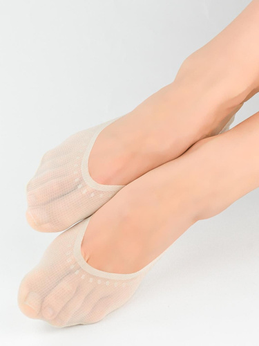 Calcetines ballerina mujer Noviti SN065 finos perforados algodón silicona