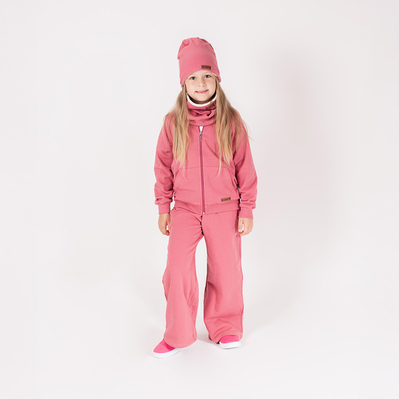 216274 Pantalón de chándal Lala Nicol - pantalón rosa de niña con pernera ancha, talla 92-146