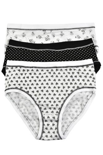 3362 MINI-2H100 Pack de 3 bragas Cotonella de algodón para mujer, corte mini