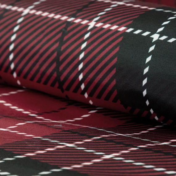 Noellie Ropa de cama de Navidad Eurofirany rojo - algodón ranforce, reversible