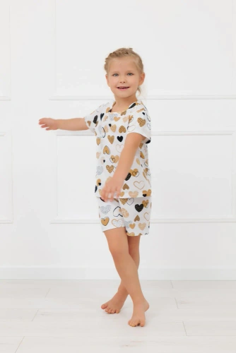 Pijama niña Ariela Italian Fashion - algodón, manga corta, short