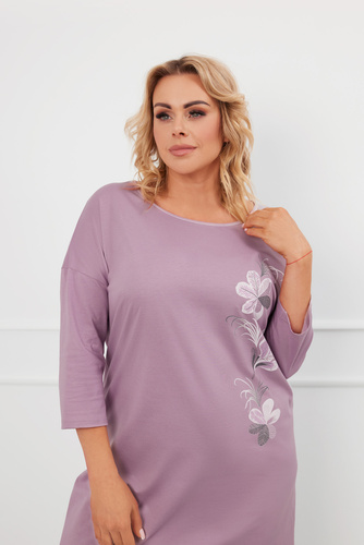 Camisón Ibena, manga 3/4 Moda Italiana - brezo