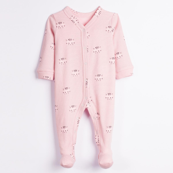 Pijama enterizo para bebé Nicol Tosia 225032 Algodón Rosa con gatitos y patitas