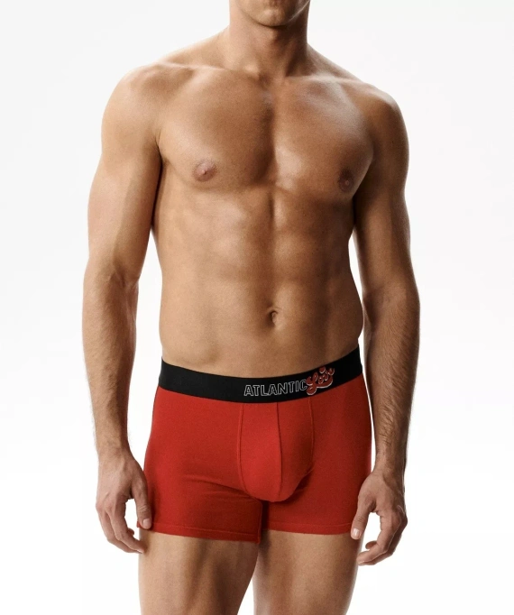 2GMH-033/Z26 Bóxer masculino Atlantic Love 2-pack de algodón rojo y negro para regalo