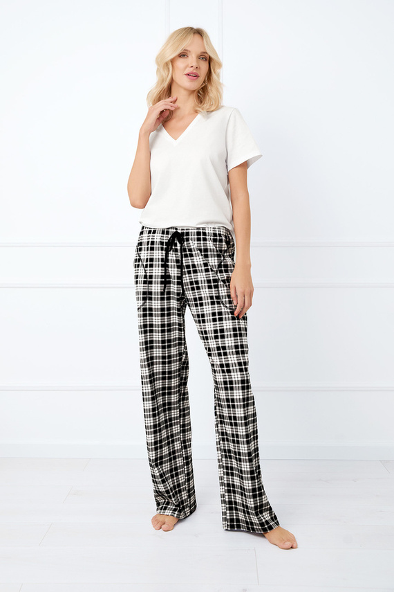 Klara Pantalón de pijama de mujer, largo Moda Italiana - estampado