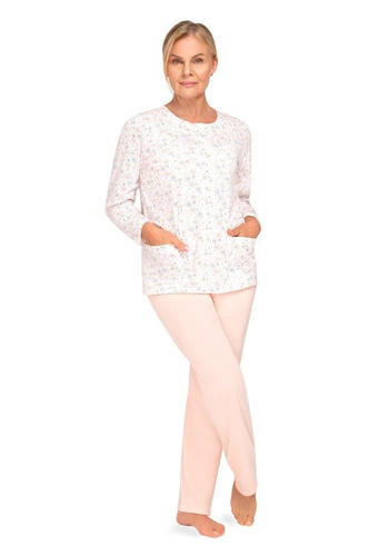 Maria III 202 Martel Pijama de mujer naranja 33- 100% Algodón | Desabrochado | Manga larga y pantalón largo | Confort Premium para todo el año